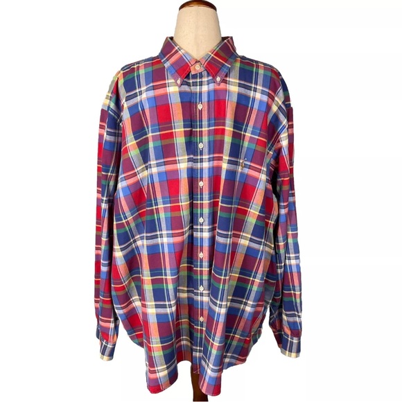 Ralph Lauren Other - Ralph Lauren Madras Plaid Button Down Long Sleeve Shirt Classic Fit Size 3XLB